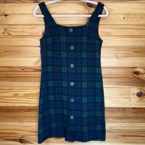 MNG BASICS by mango green & blue Plaid size 4 dress